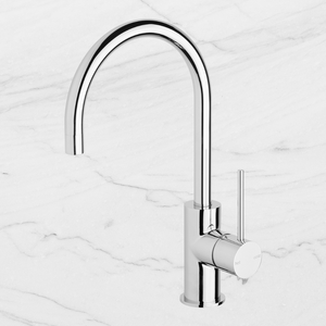 Vivid Slimline Chrome Sink Mixer 160mm Gooseneck - Chrome