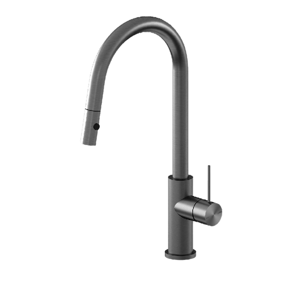 Mecca Brushed Gunmetal Pull Out Mixer With Veggie Spray Function