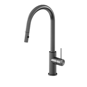 Mecca Brushed Gunmetal Pull Out Mixer With Veggie Spray Function - Brushed Gunmetal