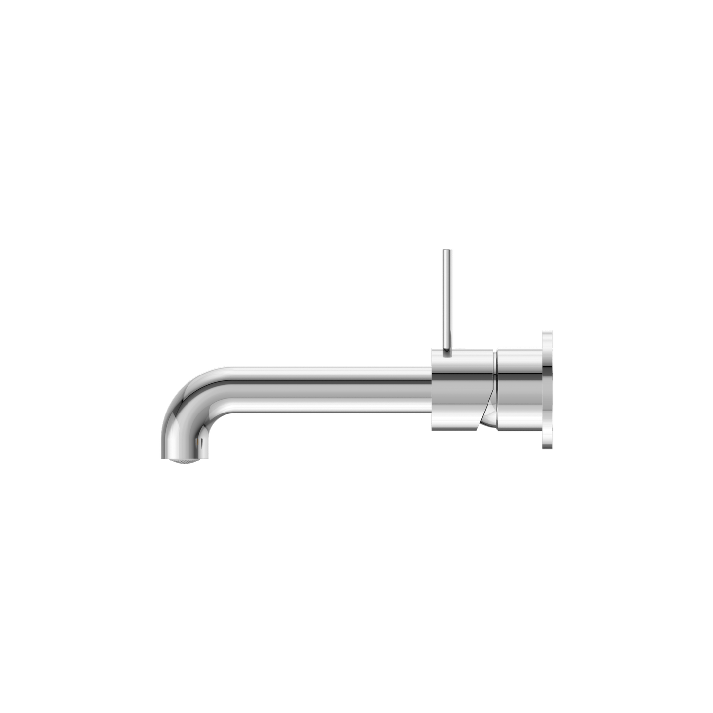 Mecca Wall Basin Mixer Separate Back Plate Handle Up 185mm Spout Chrome