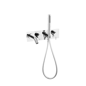 Mecca Wall Mount Bath Mixer With Hand Shower Chrome - Chrome