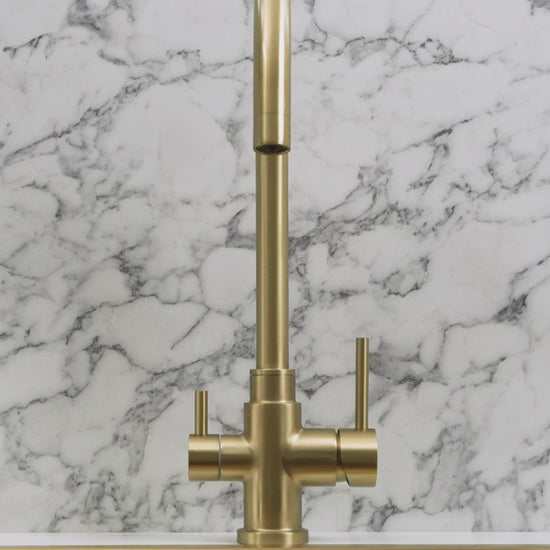 Fleta Brushed Brass Gold 3 Way Filter Water Tap