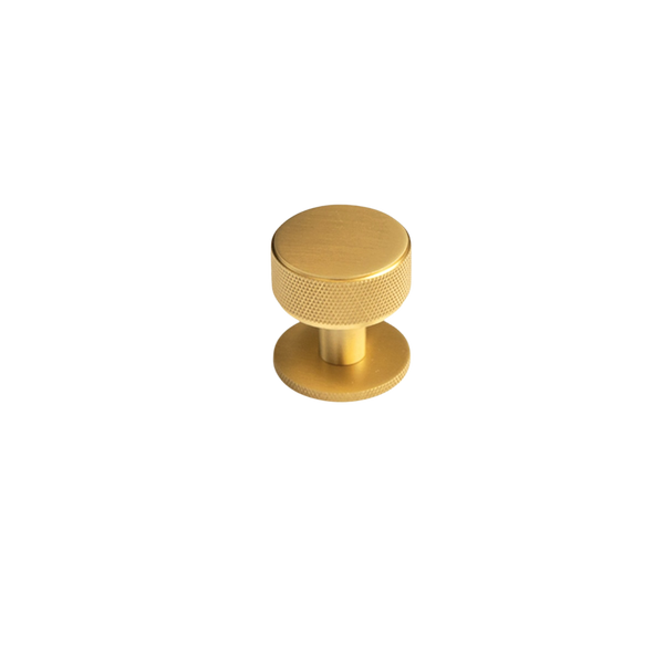 Momo Belgravia Solid Brass Round Knob 35mm Brushed Satin Brass