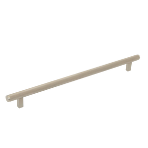 Momo Bellevue Solid Brass Knurled Appliance Pull 416mm Dull Brushed Nickel - Dull Brushed Nickel
