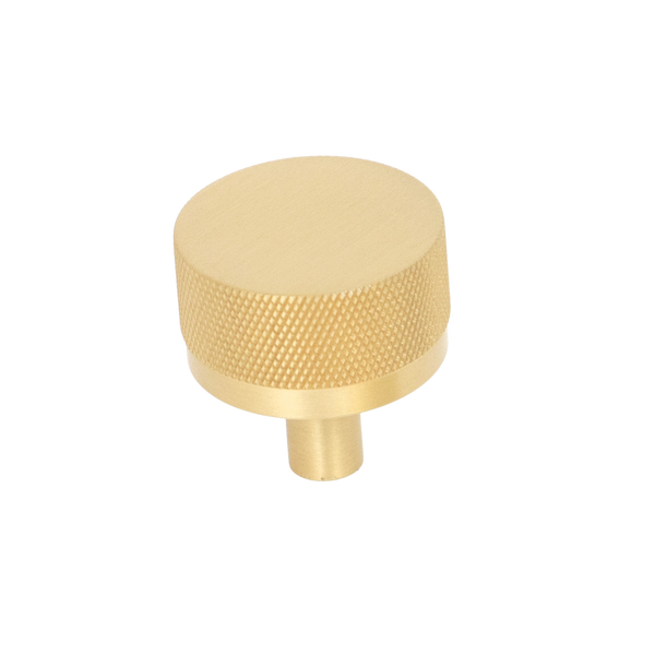 Momo Bellevue Solid Brass Knurled Knob 35mm Brushed Satin Brass