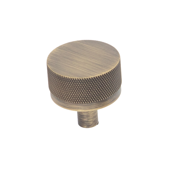 Momo Bellevue Solid Brass Knurled Knob 35mm Dark Brushed Brass