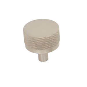 Momo Bellevue Solid Brass Knurled Knob 35mm Dull Brushed Nickel - Dull Brushed Nickel
