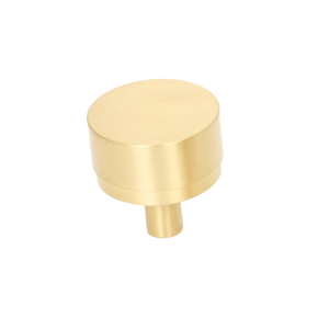Momo Bellevue Solid Brass Plain Knob 35mm Brushed Satin Brass - Brushed Satin Brass