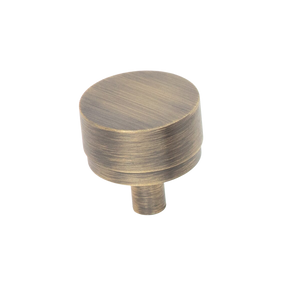 Momo Bellevue Solid Brass Plain Knob 35mm Dark Brushed Brass - Dark Brushed Brass