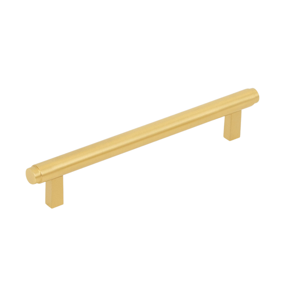 Momo Bellevue Solid Brass Plain Bar Pull 160mm Brushed Satin Brass