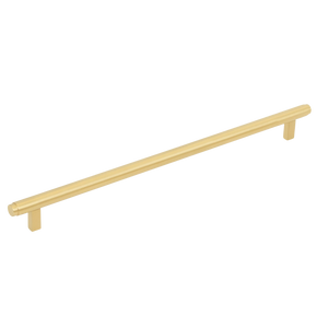Momo Bellevue Solid Brass Plain Bar Pull 320mm Brushed Satin Brass - Brushed Satin Brass